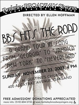Berkeley Broadway Singers, Fall 2003